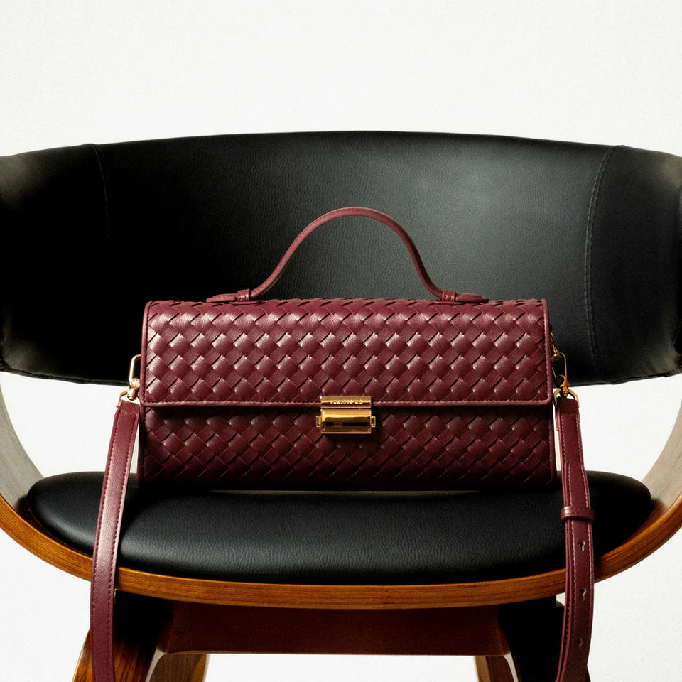Bruna Handbag - Burgundy (Pre-Order)