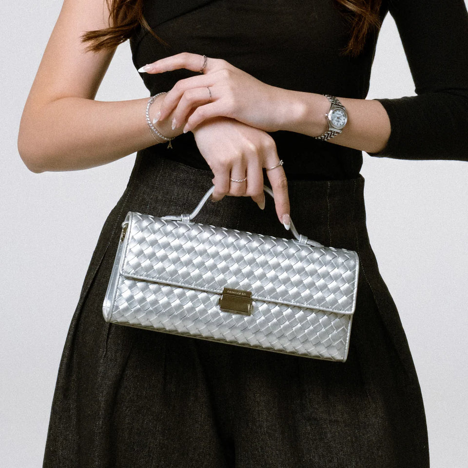 Bruna Handbag - Silver (Pre-Order)