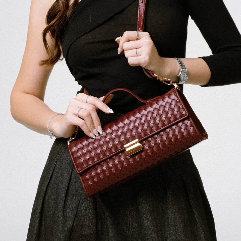 Bruna Handbag - Burgundy (Pre-Order)