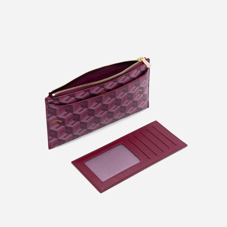 Chrissy Wallet Print Edition - Burgundy (On-Hand)