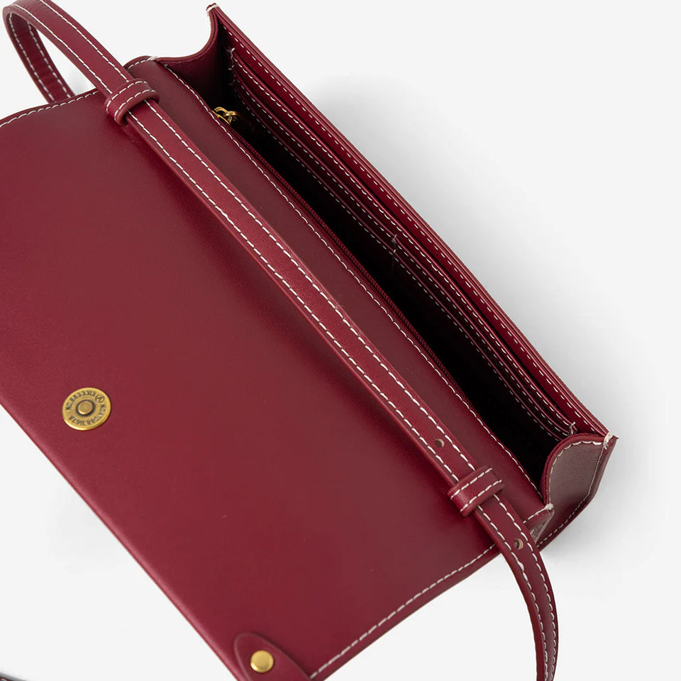 Diego Shoulder Bag - Burgundy (Pre-Order)