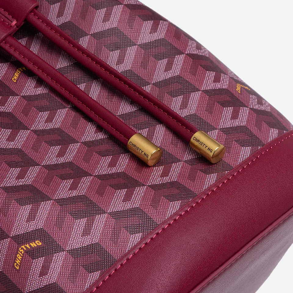 Giorgio Bucket Bag - Burgundy (Pre-Order)
