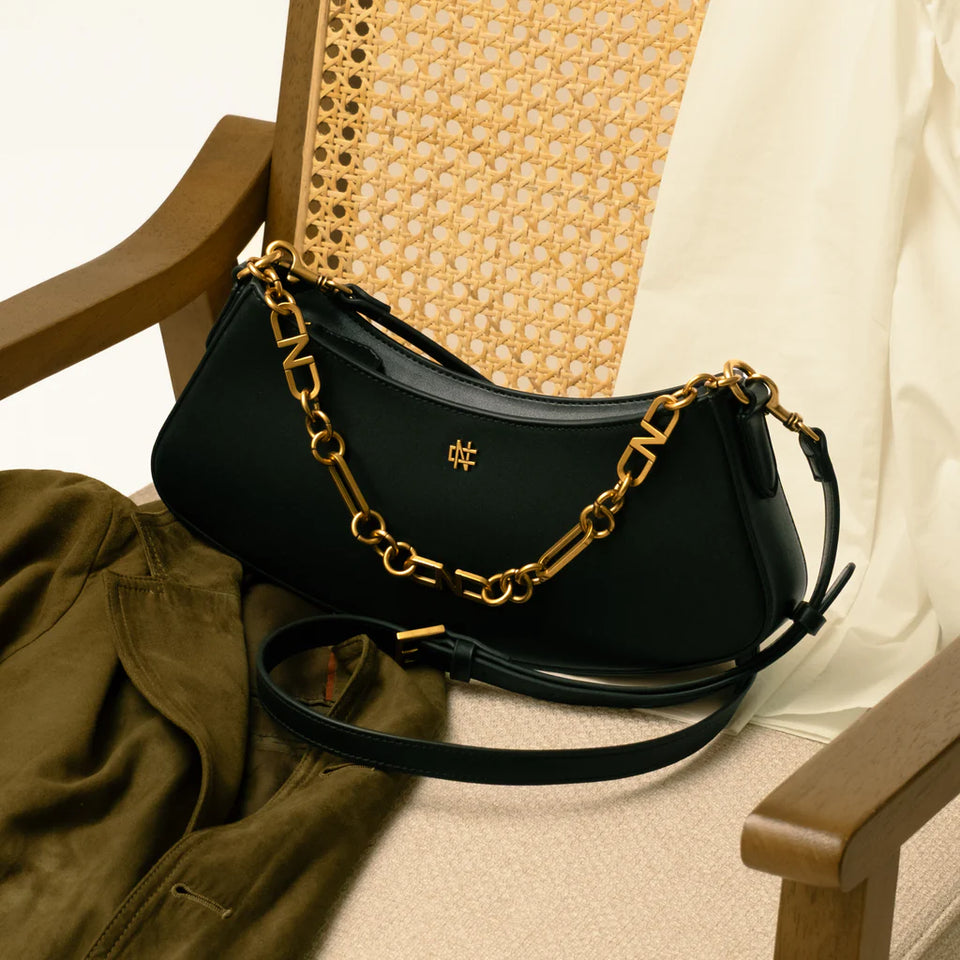 Ivy Chain Shoulder Bag - Black (Pre-Order)