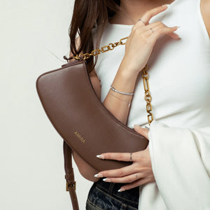 Ivy Chain Shoulder Bag - Brown (Pre-Order)
