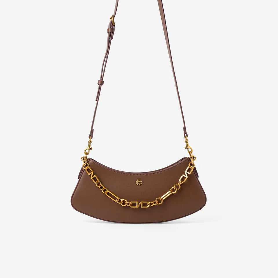Ivy Chain Shoulder Bag - Brown (Pre-Order)