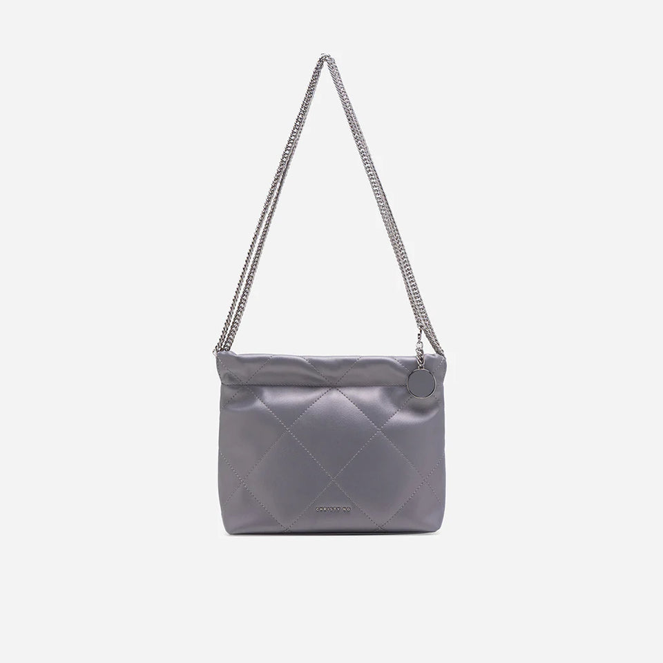 Izzie Mini Chain Bag - Gun Metal (Pre-Order)