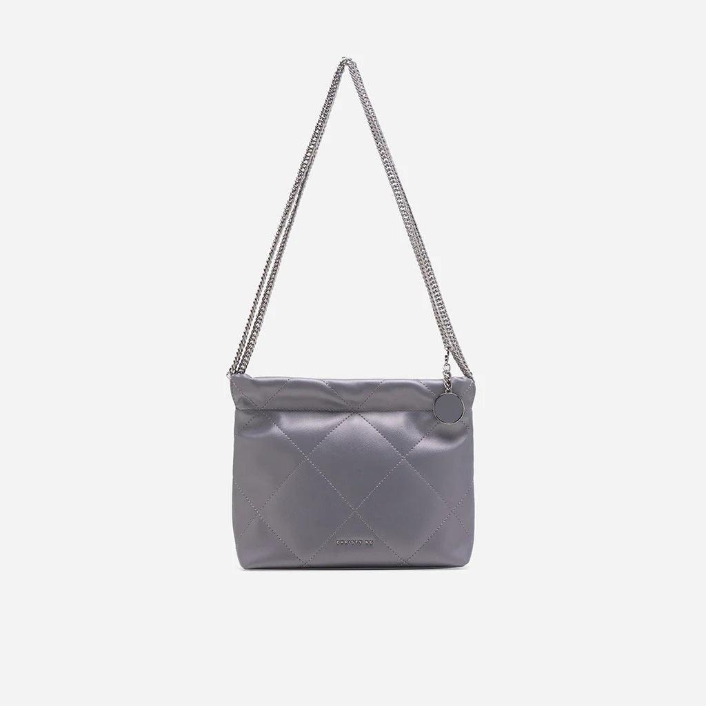 Izzie Mini Chain Bag - Gun Metal (Pre-Order)