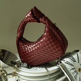 Luciana Woven Bag - Burgundy (Pre-Order)