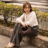 Luciana Woven Bag - Chestnut Brown (Pre-Order)