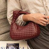 Luciana Woven Bag - Burgundy (Pre-Order)
