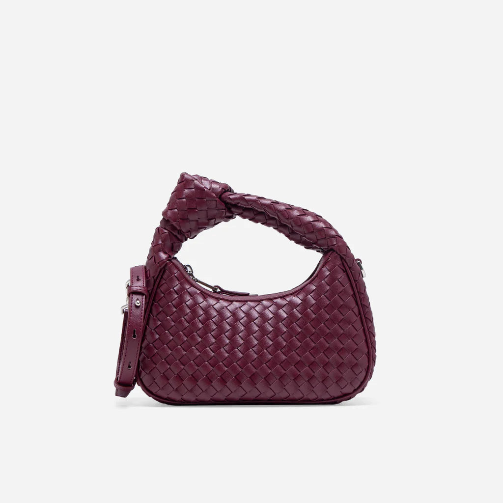 Luciana Woven Bag - Burgundy (Pre-Order)