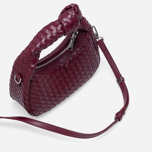 Luciana Woven Bag - Burgundy (Pre-Order)