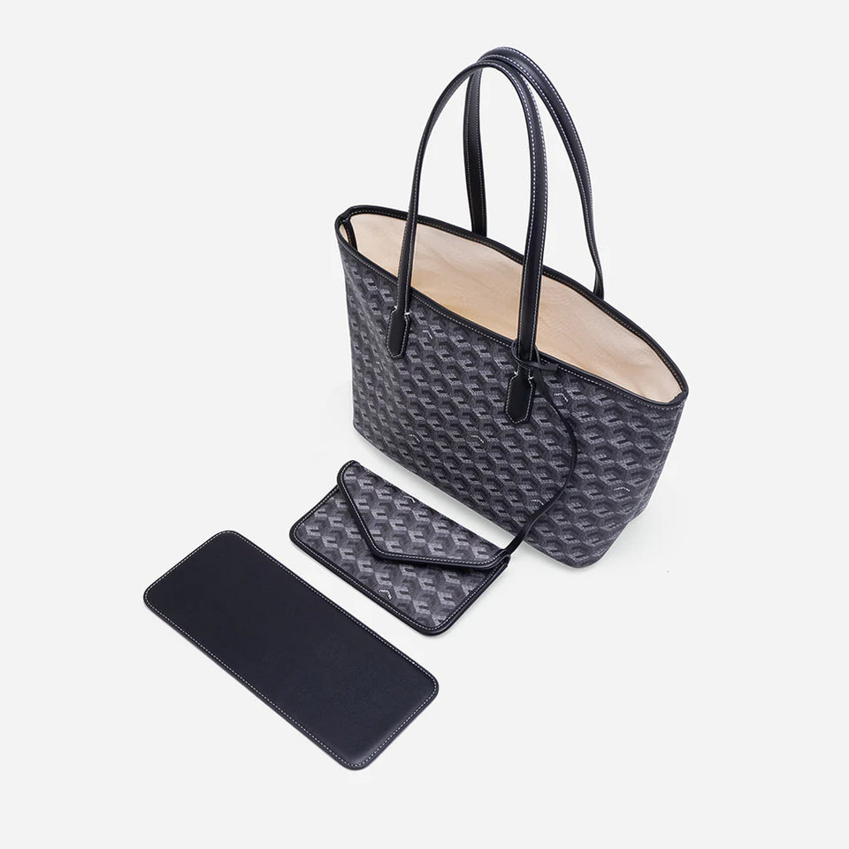 Russo Medium Tote Bag - Black (On-Hand)