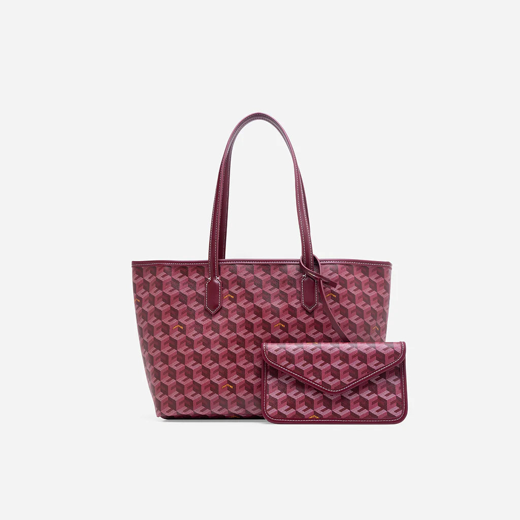 Russo Large Tote Bag - Burgundy (On-Hand)