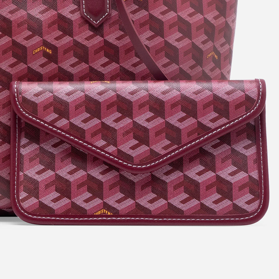 Russo Large Tote Bag - Burgundy (On-Hand)