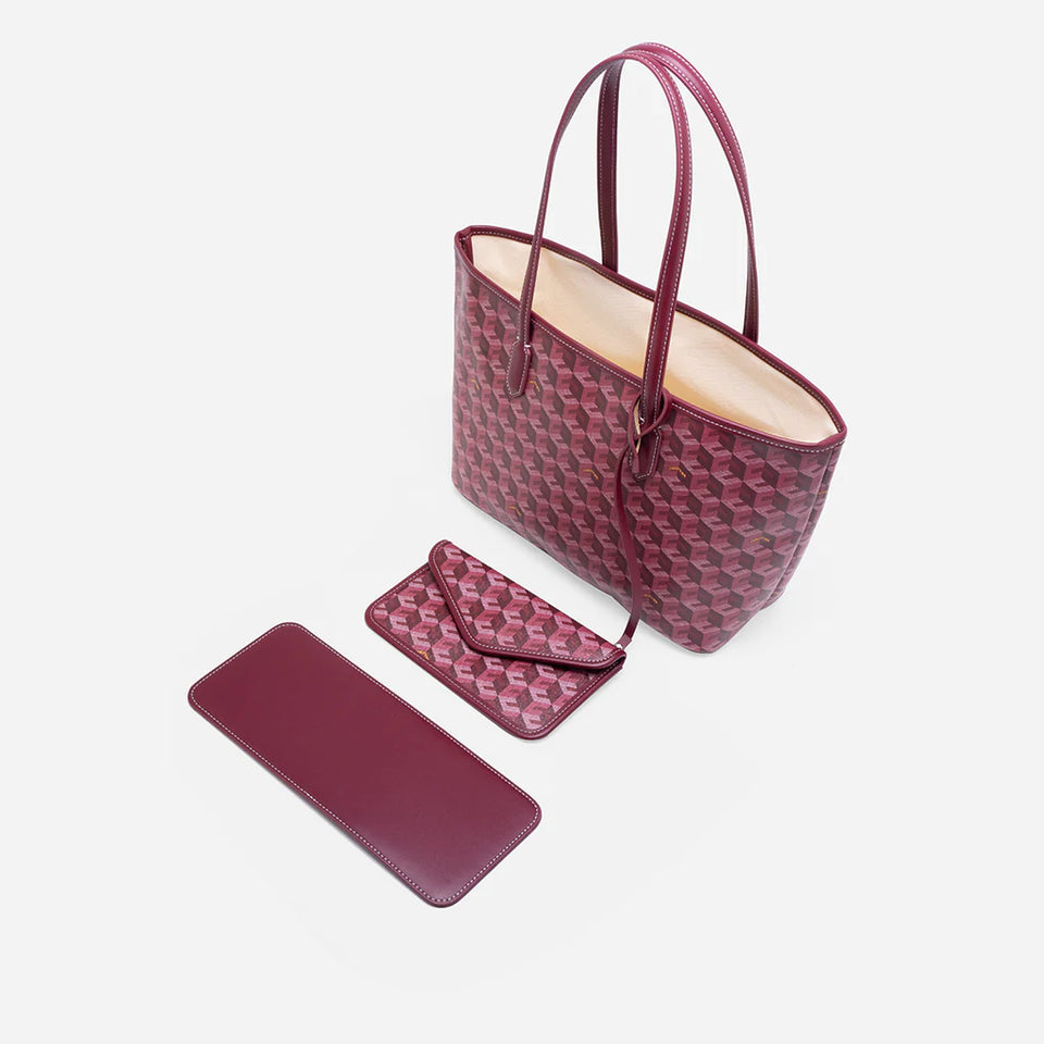 Russo Large Tote Bag - Burgundy (On-Hand)