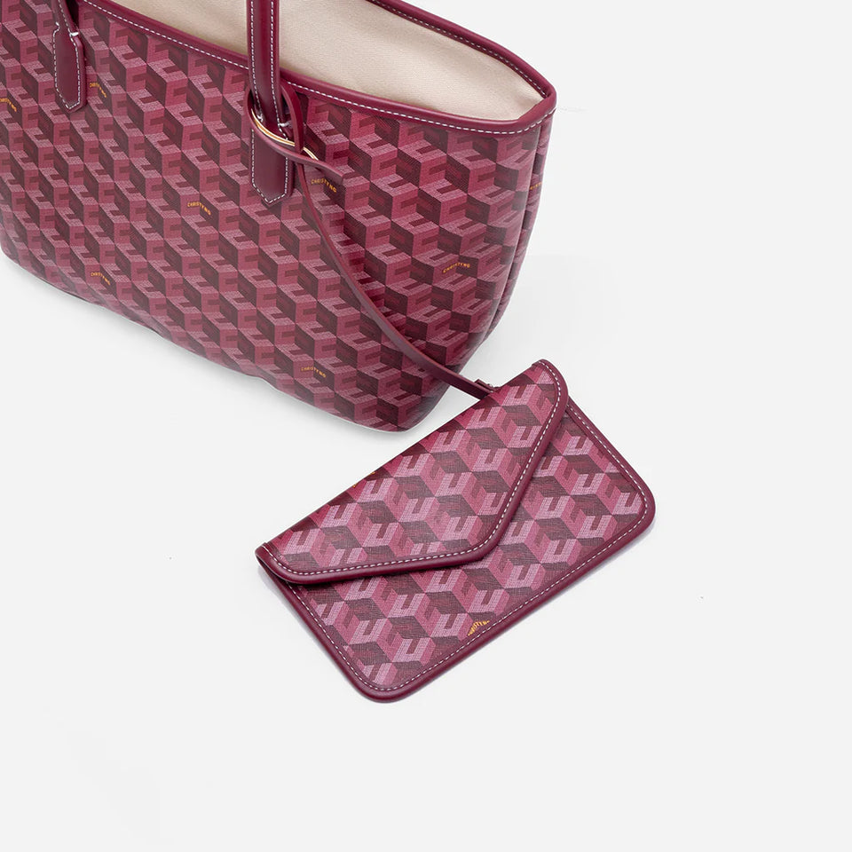 Russo Large Tote Bag - Burgundy (On-Hand)
