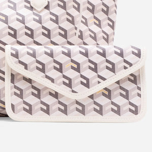 Russo Medium Tote Bag - White (On-Hand)