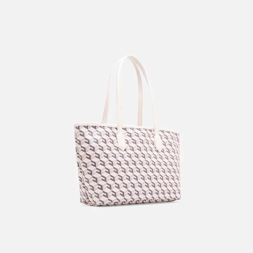 Russo Medium Tote Bag - White (On-Hand)