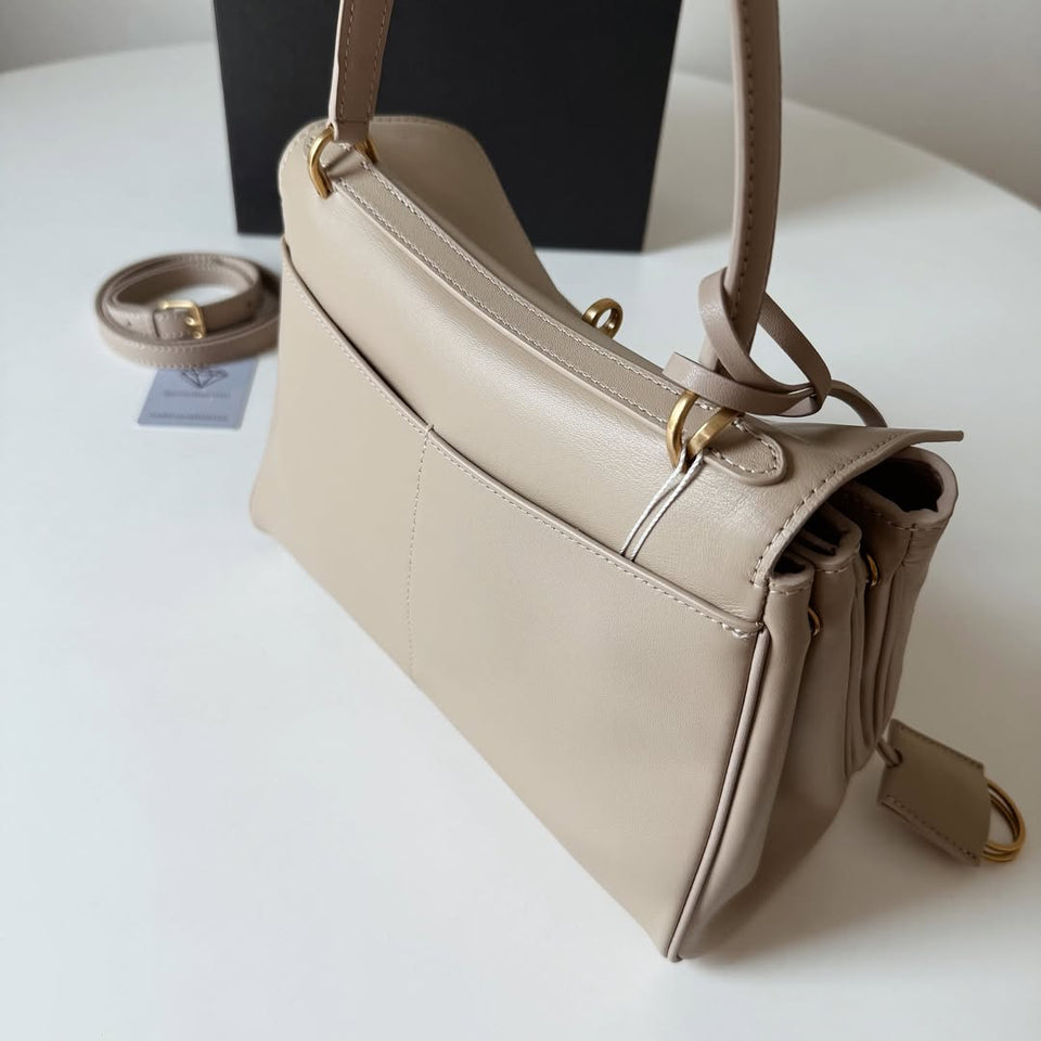 Linclon Genuine Leather Bag - Beige (On-Hand)