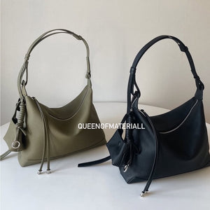 Garment Genuine Leather Bag - black (On-Hand)