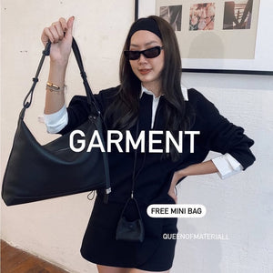 Garment Genuine Leather Bag - black (On-Hand)