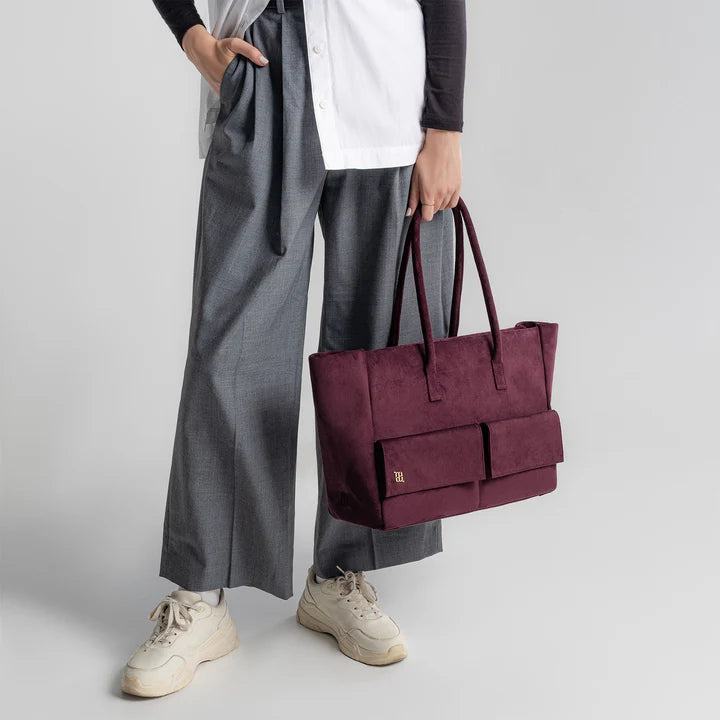 Aure Tote Suede - Burgundy (Pre-Order)