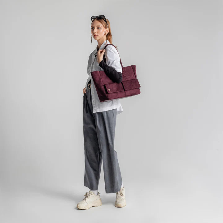 Aure Tote Suede - Burgundy (Pre-Order)