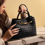Verona Woven Handbag - Black (Pre-Order)