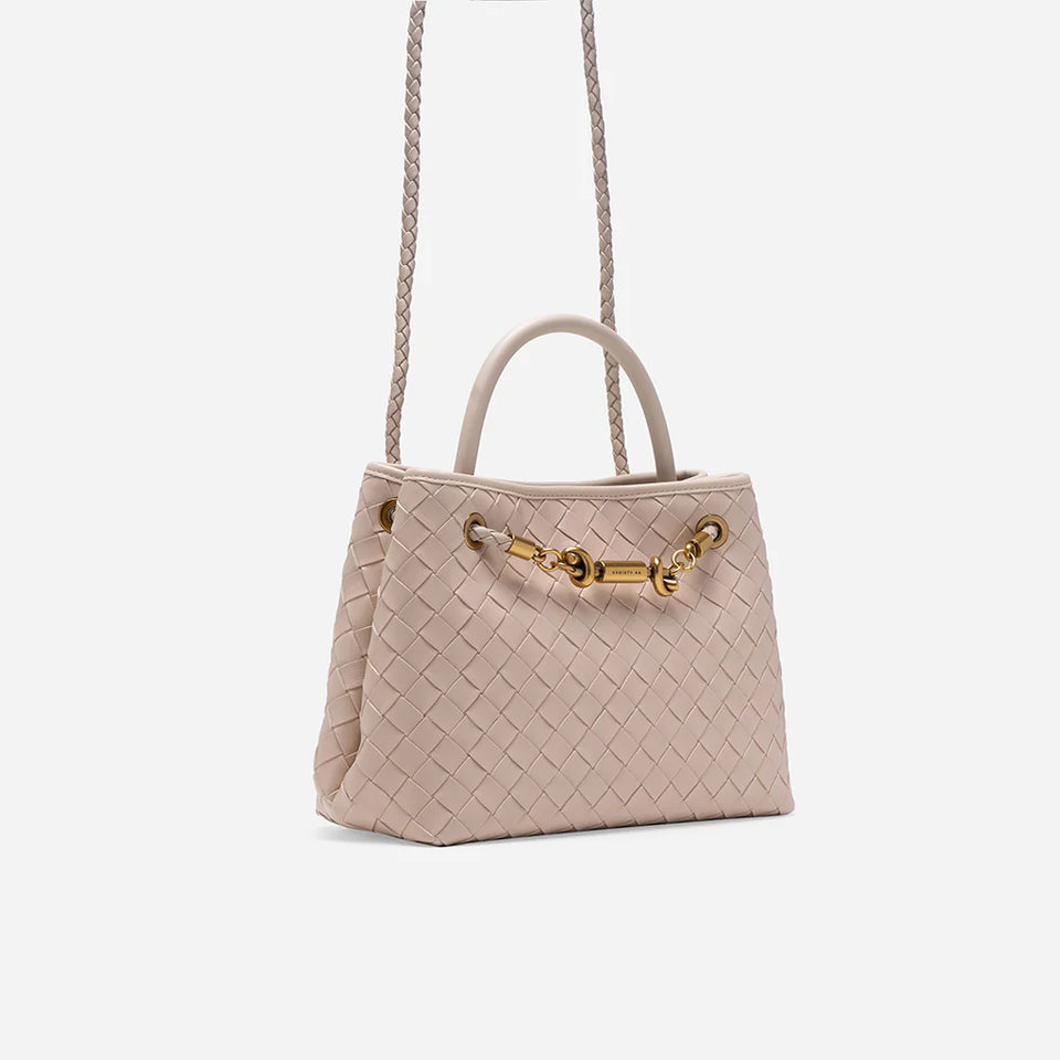 Verona Woven Handbag - Beige (Pre-Order)