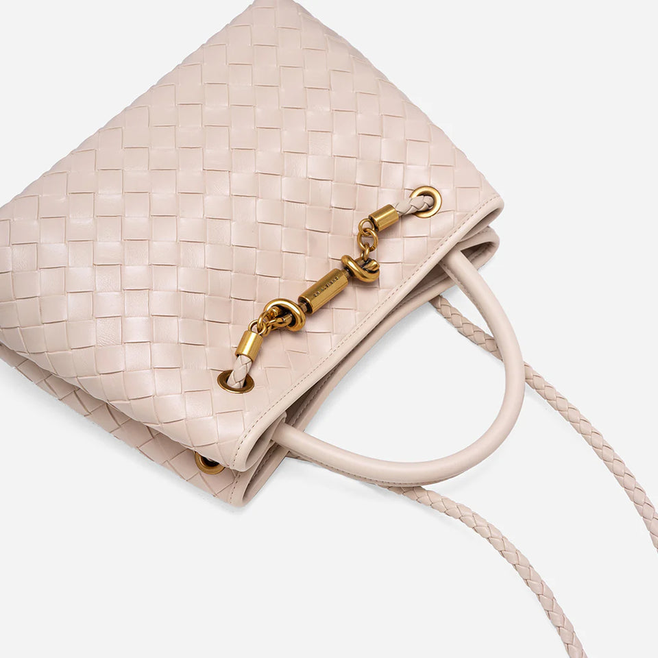 Verona Woven Handbag - Beige (Pre-Order)