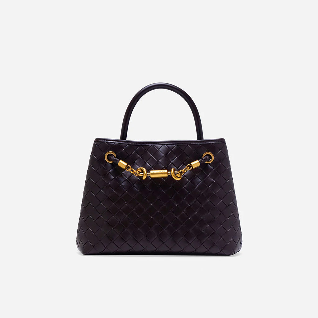Verona Woven Handbag - Chestnut Brown (Pre-Order)