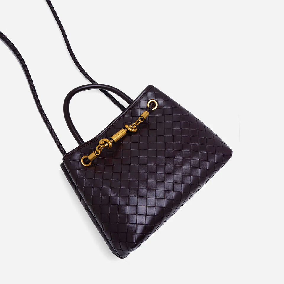 Verona Woven Handbag - Chestnut Brown (Pre-Order)