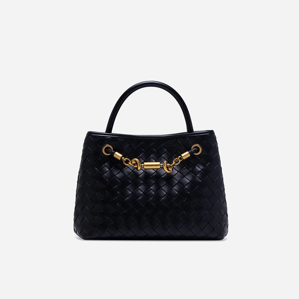 Verona Woven Handbag - Black (Pre-Order)