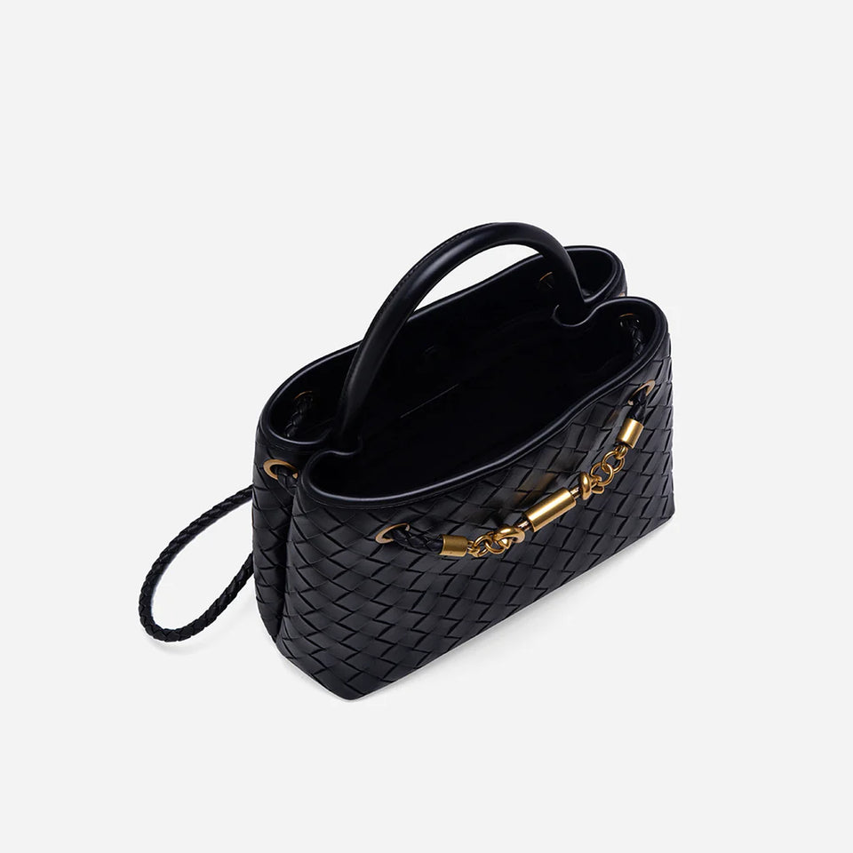 Verona Woven Handbag - Black (Pre-Order)