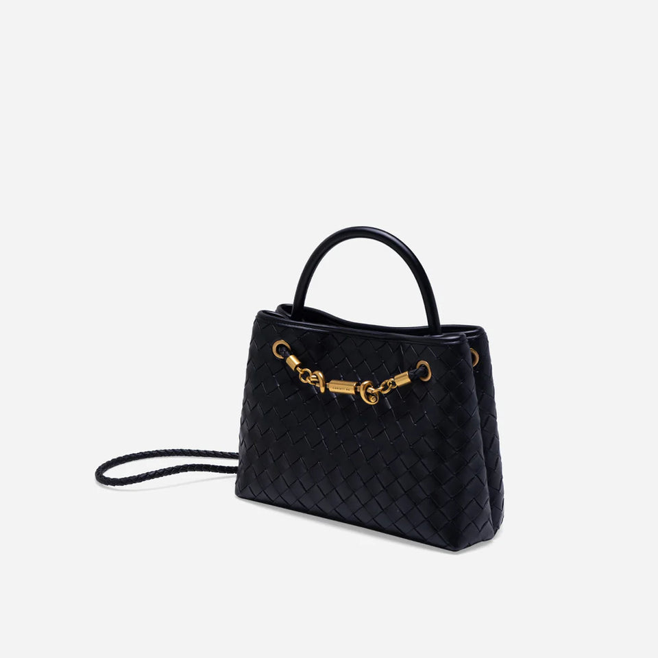 Verona Woven Handbag - Black (Pre-Order)