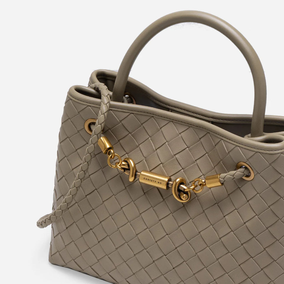 Verona Woven Handbag - Taupe (Pre-Order)