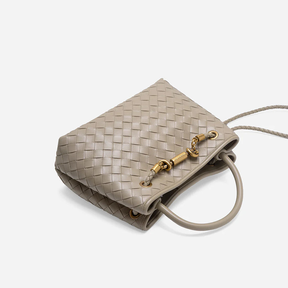 Verona Woven Handbag - Taupe (Pre-Order)